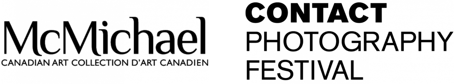 Two logos, "McMichael Canadian Art Collection" and "CONTACT Photography Festival" on a white background.